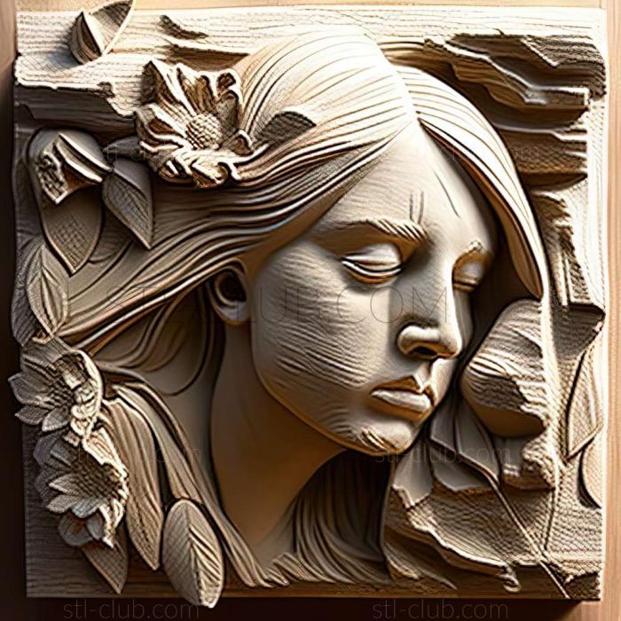 3D мадэль Элизабет Блейлок, американская художница. (STL)